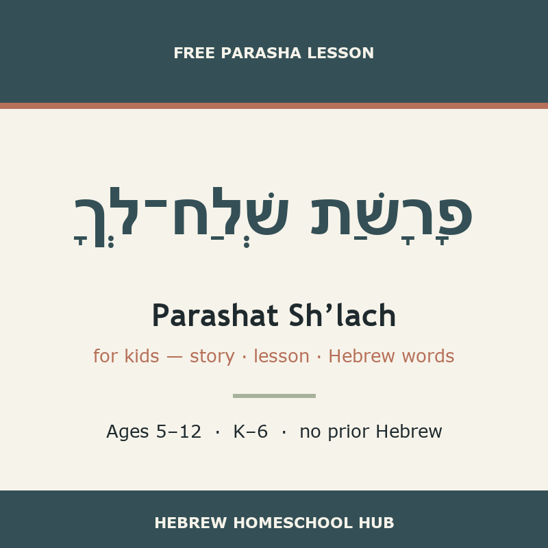 Free Parashat Sh'lach lesson — the twelve scouts and the giant grapes, for K–6